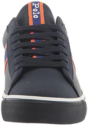 POLO RALPH LAUREN Unisex Child Westcott(Big Kid) Sneaker, Navy/RYL/Org/Ppw, 4 Big Kid US