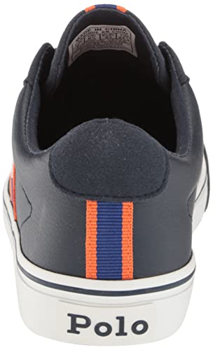 POLO RALPH LAUREN Unisex Child Westcott(Big Kid) Sneaker, Navy/RYL/Org/Ppw, 4 Big Kid US