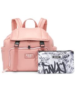 dkny women's casual lightweight backpack, primrose, one size