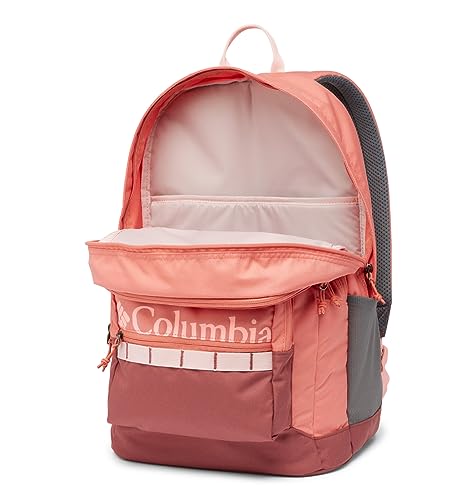 Columbia Unisex Zigzag 30L Backpack, Faded Peach/Beetroot, One Size