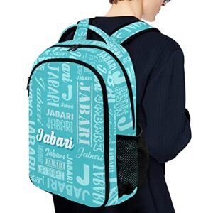 ZAACUSTOM Custom School Bookbag with Name Polyester Personalized Backpack Elementary Customize Book Bag for Boys Girls Kids Custom Back Pack, Waterproof, Fashion, Adjustable Shoulder Straps