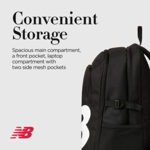 Concept One New Balance Laptop Backpack, Sports Travel Gym Bag for Men and Women, Black, 18 Inch