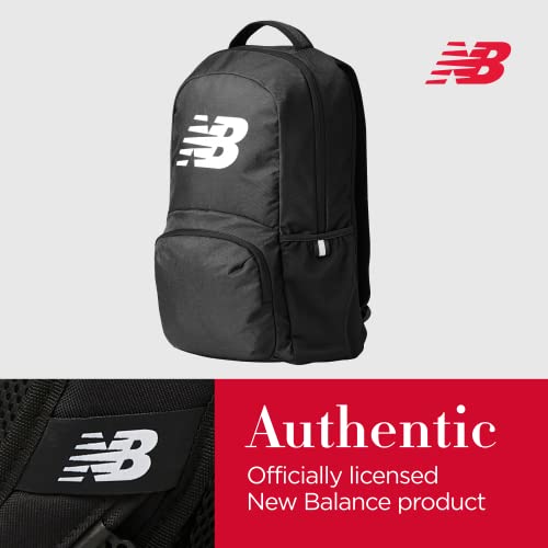 Concept One New Balance Laptop Backpack, Team Travel Sports Gym Bag for Men and Women, Black, 18 Inch