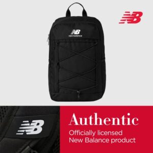 Concept One New Balance Laptop Backpack, Bungee Travel Bag for Men and Women, Black, 17 Inch