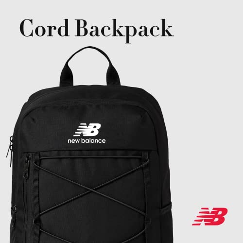 Concept One New Balance Laptop Backpack, Bungee Travel Bag for Men and Women, Black, 17 Inch