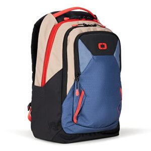 ogio axle pro backpack, tan/blue/red, 22 liter