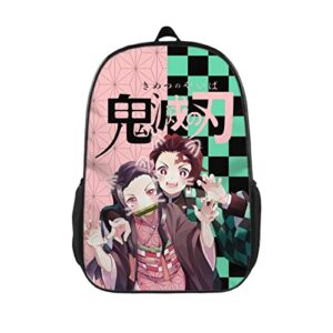 yazhuy anime backpack book bag for outdoor travel, laptop backpack shoulders casual daypack for unisex 17 in