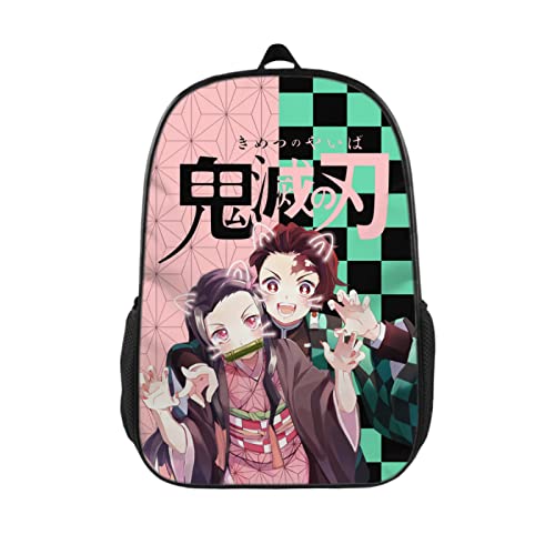 Yazhuy Anime Backpack Book Bag for Outdoor Travel, Laptop Backpack Shoulders Casual Daypack for Unisex 17 In