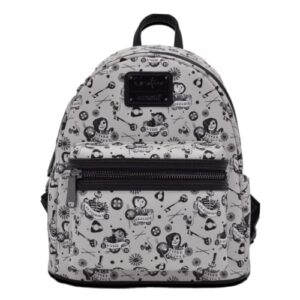 loungefly gt exclusive laika coraline tattoo aop mini backpack