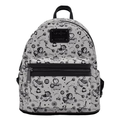 Loungefly GT Exclusive Laika Coraline Tattoo AOP Mini Backpack