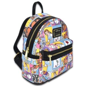 Loungefly GT Exclusive Disney Beauty and the Beast Comic AOP Mini Backpack