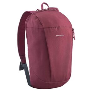 quechua backpack 10l nh arpenaz 100 special edition outdoor daypack, sports backpack and hiking backpack for everyone (bordeaux)
