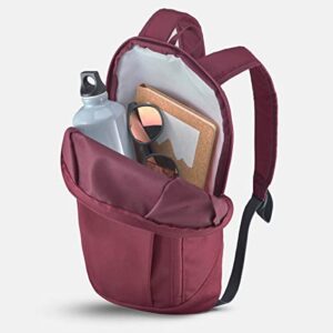 Quechua Backpack 10L NH Arpenaz 100 Special Edition Outdoor Daypack, Sports Backpack and Hiking Backpack for Everyone (Bordeaux)