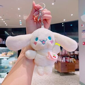 ROFOLO Cute Cartoon Bag with Plush Pendant Backpack for Women, Anime Accessories Kawaii mini Backpack