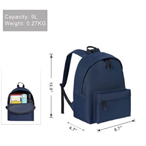 KDWAVE Preschool Kids Backpack, 13 inch Toddler Backpacks for Boys Girls Cute Lightweight Children Bookbag with Adjustable Padded Strap, French Navy