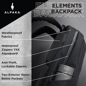 ALPAKA Elements Backpack Slim Laptop Backpack | Water Resistant, Anti-Theft, Lightweight Travel Computer Bag | 24L Backpacks for Men