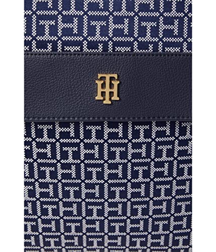 Tommy Hilfiger Camilla II Flap Backpack-Square Monogram Jacquard Navy/White One Size