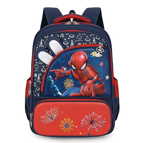 FENGJINRUHUA Cool 3D Hard Case Spider Children Travel School Bag Boys Girls Waterproof Lightweight Backpack