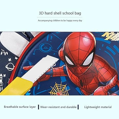 FENGJINRUHUA Cool 3D Hard Case Spider Children Travel School Bag Boys Girls Waterproof Lightweight Backpack