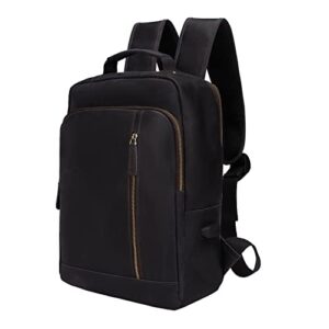 zhyol leather backpack for men,17.3" laptop backpack with usb charging port full grain leather carry-on travel backpack business shoulder bag hiking weekend daypacks