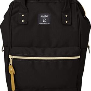 anello(アネロ) Anero ATB0197Z Backpack with Clasp, S, A4 Base, Water Repellent, Multiple Storage, PC Storage, Black