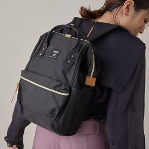 anello(アネロ) Anero ATB0197Z Backpack with Clasp, S, A4 Base, Water Repellent, Multiple Storage, PC Storage, Black