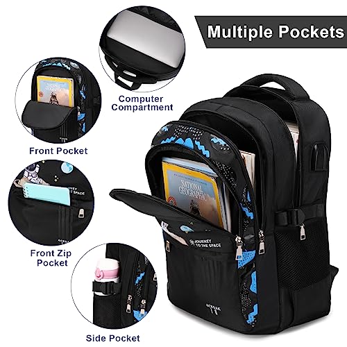 ACESAK Backpack for Boys - Boy Backpack Schoolbag for Boys Kids Children Teens Girls Elementary Middle School Bags, Waterproof Lightweight Kids Bookbag Backpacks Casual Daypack with Lunch Bag Set