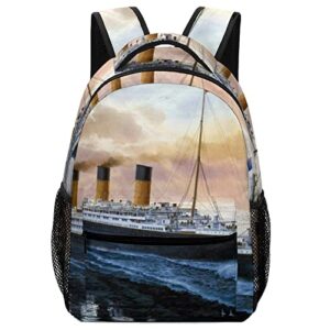 retro titanic famous old historic laptop backpack fashion shoulder bag travel daypack bookbags for men women