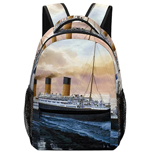 Retro Titanic Famous Old Historic Laptop Backpack Fashion Shoulder Bag Travel Daypack Bookbags for Men Women