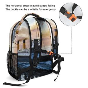 Retro Titanic Famous Old Historic Laptop Backpack Fashion Shoulder Bag Travel Daypack Bookbags for Men Women