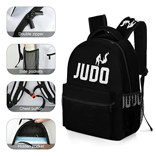 Judo Design Laptop Backpack Fashion Shoulder Bag Travel Daypack Bookbags for Men Women