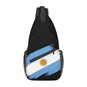 fbcal argentina sling bag, argentine flag crossbody sling backpack shoulder chest bag travel hiking daypack