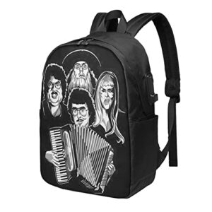 yaymer weird al yankovic laptop backpack work college backpack with usb port travel casual daypack 17 inch