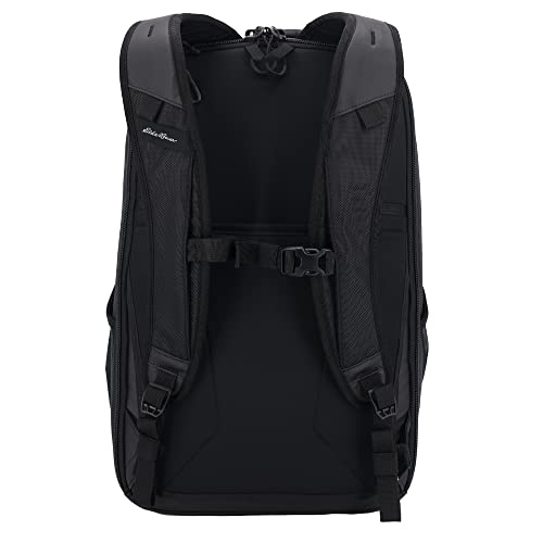 Eddie Bauer Voyager 3.0 30L Backpack with Dual Access Main Compartment and Back Panel Pockets for Both Laptop and Tablet, Black, OS