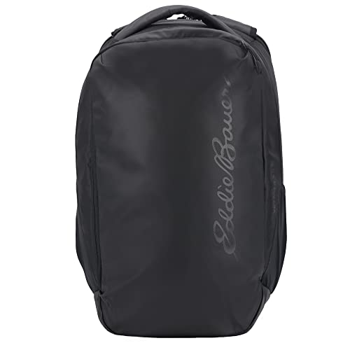 Eddie Bauer Voyager 3.0 30L Backpack with Dual Access Main Compartment and Back Panel Pockets for Both Laptop and Tablet, Black, OS