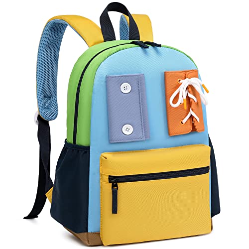 SHENHU Waterproof Kids Backpack Lightweight Kindergarten SchoolBag Bookbag Preschool Bag with Buckles,Laces for Boy Girl