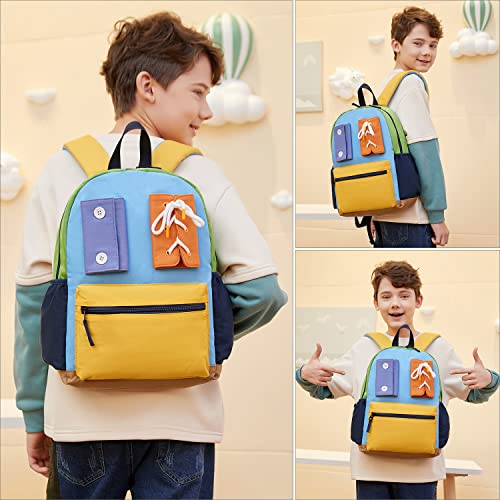 SHENHU Waterproof Kids Backpack Lightweight Kindergarten SchoolBag Bookbag Preschool Bag with Buckles,Laces for Boy Girl