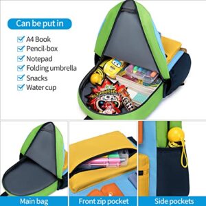 SHENHU Waterproof Kids Backpack Lightweight Kindergarten SchoolBag Bookbag Preschool Bag with Buckles,Laces for Boy Girl