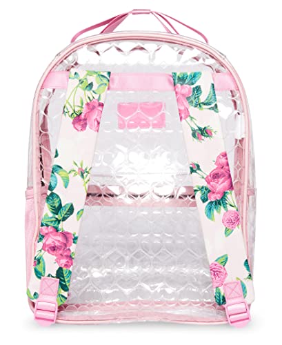 Betsey Johnson Clear Backpack with Pouch, Blush