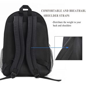 Tyckgin Heavy Duty Mesh Backpack, Lightweight See Through College Mesh Daypack, Semi-transparent Mesh Casual Backpack for Commuting, Swimming, Travel, Beach, Outdoor Sports