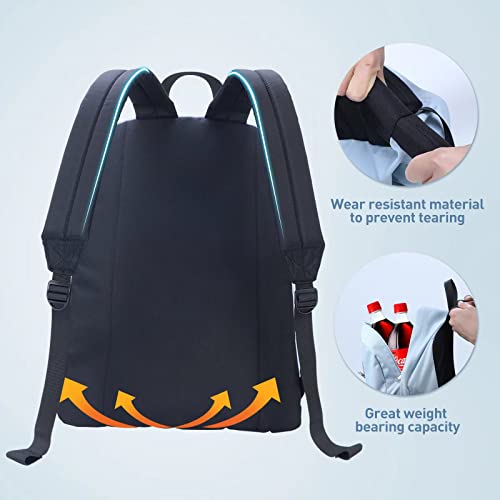 SIMTOP Travel Backpack Casual Daypack Backpacks, Lightweight Travel Backpack Durable Polyester Fabric for Work Travel, YKK Zipper Water Resistant Daypack. Light Blue Backpack