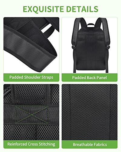 MAY TREE Mesh Backpack for School with Inner Laptop Compartment, Heavy Duty Mesh Backpacks for Adults Girls Boys Kids with Padded Shoulder Straps, Large Mesh Backpack for Travel Beach Hiking - Black