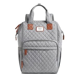 tiiocti women's laptop backpack - 15.6" compartment - travel & business ready - stylish gray design for professionals