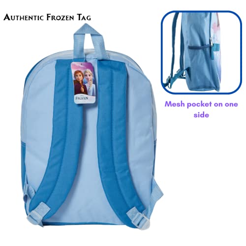 RALME Disney Frozen Back to School Bundle for Girls with Backpack, Lunch Box, and 7 Pc. Calculator & School Supplies Set