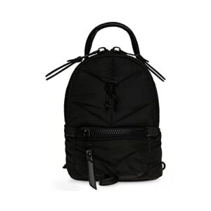 steve madden women's jaydon nylon mini backpack, black, one size