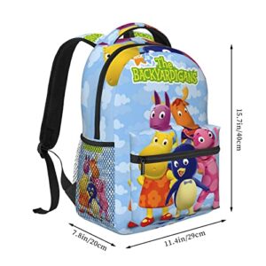 Pobecan The Anime Backyardigans Backpack Funny Laptop Back Pack Book Bag Hiking Outgoing Daypack For Women Mens