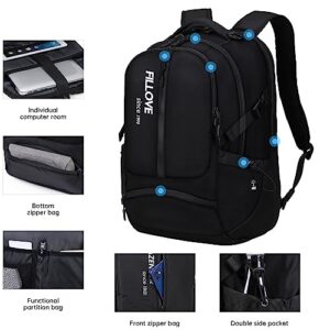 FILLOVE Laptop Backpack, Friendly Durable Travel Backpack with USB Port,Water Resistant Computer Bag Travel Business Backpack for 17 inch Laptop