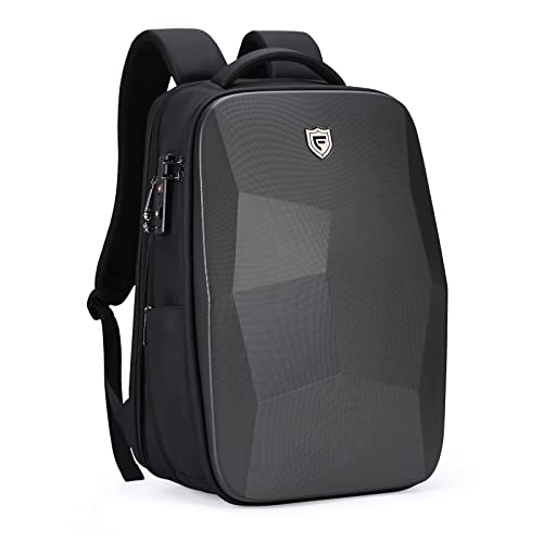 FENRUIEN Hardshell Backpack Expandable,Anti Theft Laptop Backpack for Men with USB Port,Water Resistant Computer Bag 17.3 Inch for Travel/Business