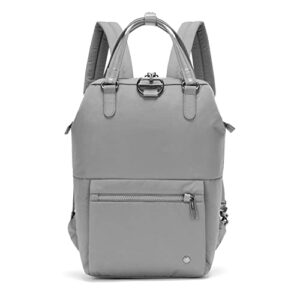pacsafe citysafe cx 11l anti theft mini backpack - fits 13" laptop, econyl gravity gray