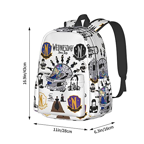 Wednesdoy Dance Backpack Bookbag bag 3d Casual Light Weight Wednesdoy Backpacks For Girls